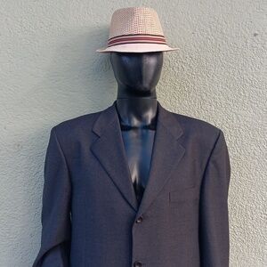 PAVONE (ITALY) MEN'S VINTAGE (3) BUTTON WOOL BLAZER W/REDA LUXURY FABRIC